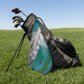 Dolphin In Milford Sound，ニュージーランド ゴルフタオル (グリーン)