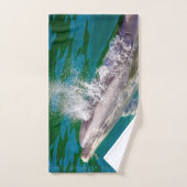 Dolphin In Milford Sound,ニュージーランド バスタオルセット (ハンドタオル)