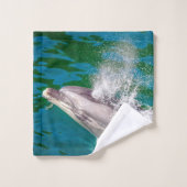Dolphin In Milford Sound,ニュージーランド バスタオルセット (ウォッシュタオル)