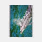 Dolphin In Milford Sound，ニュージーランド フリースブランケット (正面)