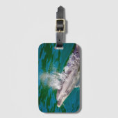 Dolphin In Milford Sound,ニュージーランド ラゲッジタグ (正面縦)