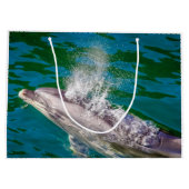 Dolphin In Milford Sound，ニュージーランド ラージペーパーバッグ (裏面)