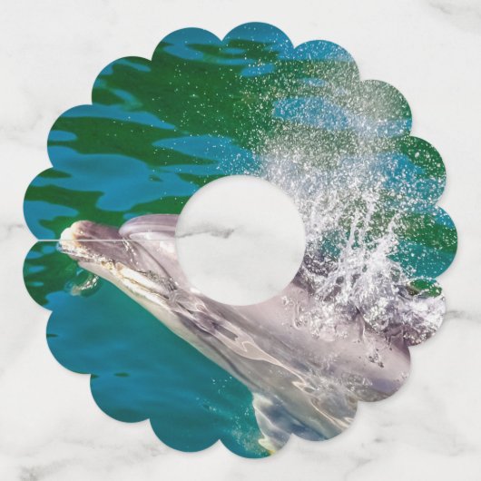 Dolphin In Milford Sound，ニュージーランド ワイングラスタグ (正面)