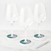 Dolphin In Milford Sound，ニュージーランド ワイングラスタグ (セット)