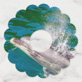 Dolphin In Milford Sound，ニュージーランド ワイングラスタグ (裏面)