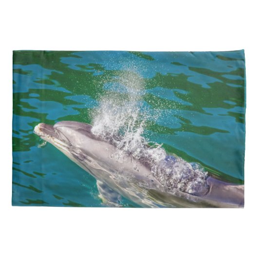 Dolphin In Milford Sound，ニュージーランド 枕カバー (裏面)