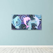 Dolphin Joy キャンバスプリント (インサイチュ (ウッドフロア))