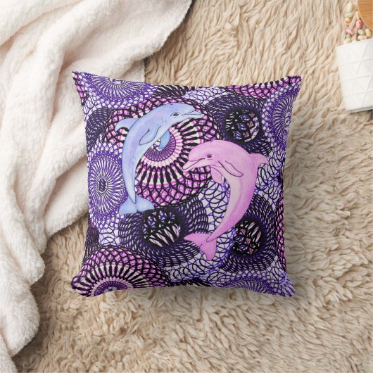 Dolphin Joy クッション (ブランケット)