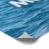 Dolphin Jump Ocean Wall Art Summer Splash Poster ポスター (角)