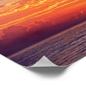 Dolphin Leaping at Sunrise ポスター (角)