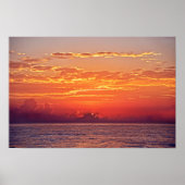 Dolphin Leaping at Sunrise ポスター (正面)