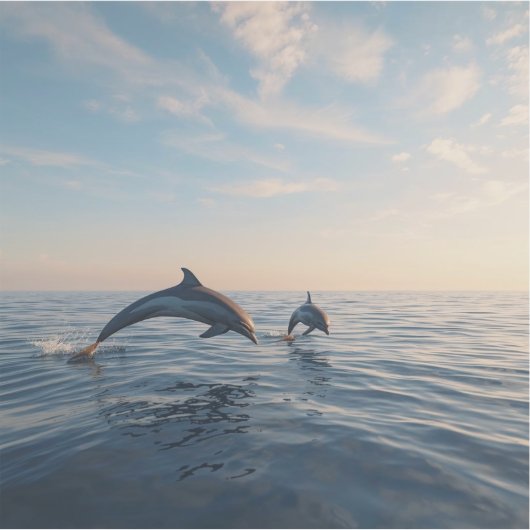 Dolphin love シール (正面)