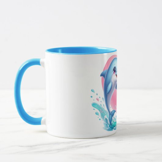 Dolphin love Mug マグカップ (左)