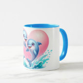 Dolphin love Mug マグカップ (正面右)