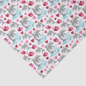 Dolphin Love Valentine's Tissue Paper in White 薄葉紙 (詳細)
