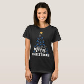 Dolphin Merry Christmas Tree Family Xmas Holidays Tシャツ (正面フル)