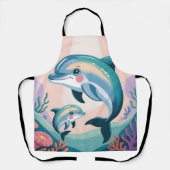 Dolphin Mom and Baby エプロン (正面)
