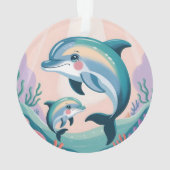Dolphin Mom and Baby オーナメント (裏面)