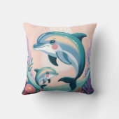 Dolphin Mom and Baby クッション (裏面)