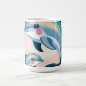 Dolphin Mom and Baby コーヒーマグカップ (中央)