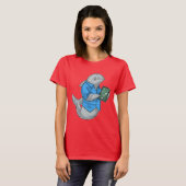 Dolphin Music Teacher Music notes Tシャツ (正面フル)