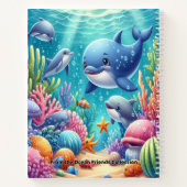 Dolphin Notebook for Kids | Wide Ruled Spiral ノートブック (裏面)