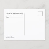 Dolphin Ocean Math Coloring Postcard ポストカード (裏面)