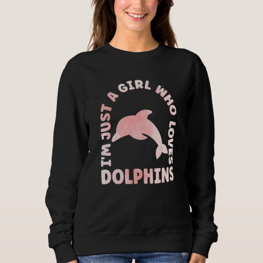 Dolphin Outfit for Dolphin Lovers Apparel Women Gi スウェットシャツ (正面)