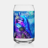 Dolphin Play Laugh Love Whimsical Painting Art  ガラス缶 (裏面)