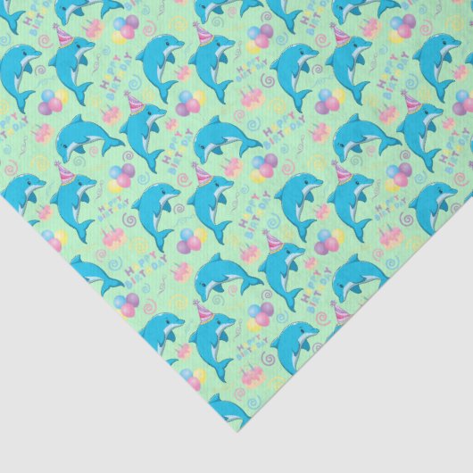 Dolphin Tissue Paper in Green 薄葉紙 (詳細)