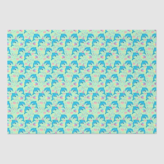 Dolphin Tissue Paper in Green 薄葉紙 (正面)
