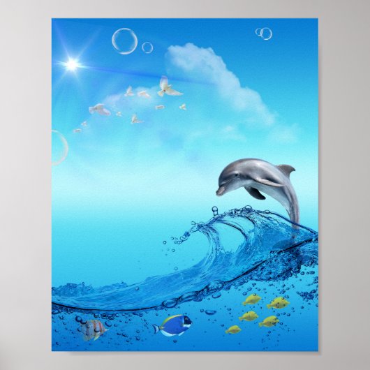 Dolphin Wave Frutiger Aero ポスター (正面)