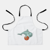 Dolphin with Basketball エプロン (正面)