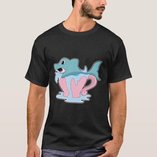 Dolphin with Cup of Water.PNG Tシャツ (正面)