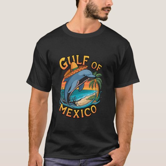 Dolphin with sombrero Gulf of Mexico 1 Tシャツ (正面)