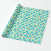 Dolphin Wrapping Paper in Green ラッピングペーパー (アンロールド)