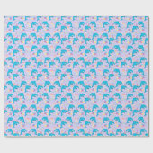 Dolphin Wrapping Paper in Purple ラッピングペーパー (フラット)