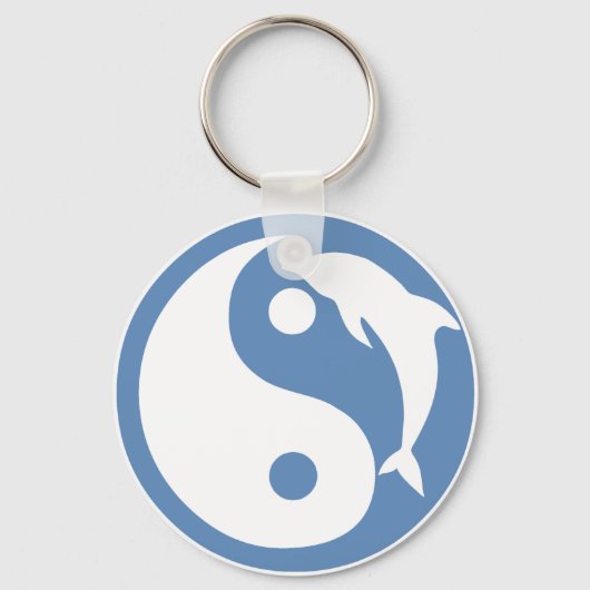 Dolphin Yin Yang Keychain キーホルダー (正面)
