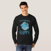Dolphinately Happy Marine Animal Sea Diver Tシャツ (正面フル)