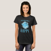 Dolphinately Happy Marine Animal Sea Diver Tシャツ (正面フル)
