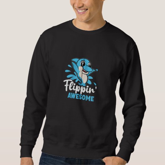 Dolphins Flippin' Awesome Zip Hoodie スウェットシャツ (正面)