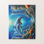 Dolphins in Atlantis Enchanting Ocean ジグソーパズル (縦)