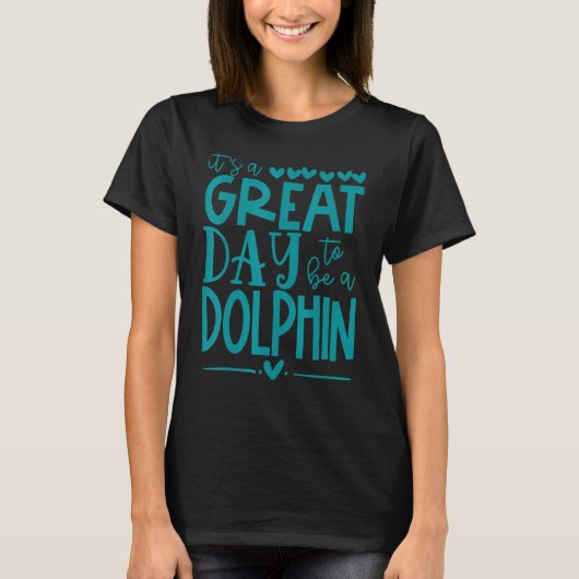 Dolphins Teacher School Sports Fan Team Spirit Gre Tシャツ (正面)