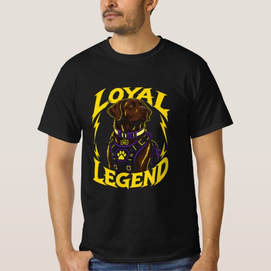 DOM忠誠伝説のドッグアート Tシャツ (正面)
