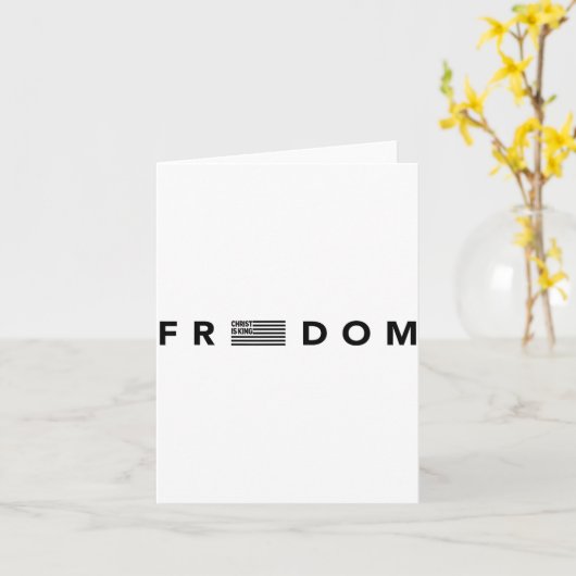 Dom American Flag Christ Is King Design カード (黄色い花)