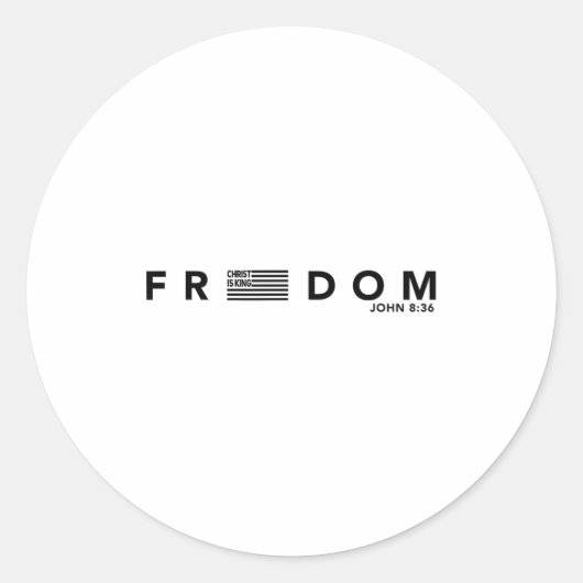 Dom American Flag Christ Is King Sets You Design  ラウンドシール (正面)