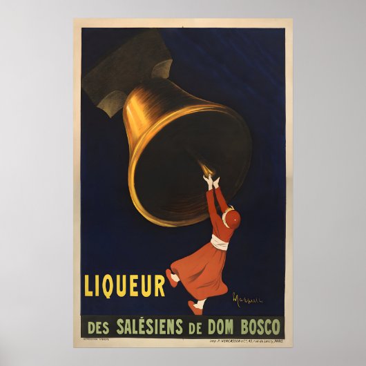Dom Bosco Liqueur Poster - Cappiello Poster ポスター (正面)