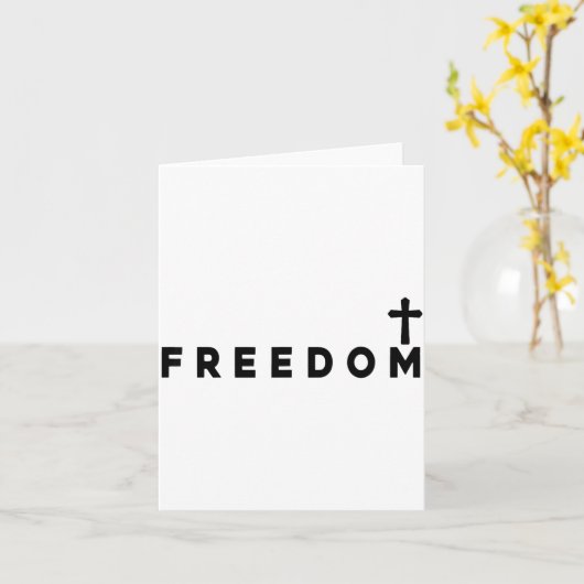 Dom Christian Cross Patriotic カード (黄色い花)