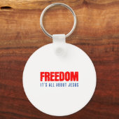 Dom, It's All About Jesus Christian Patriot  キーホルダー (正面)
