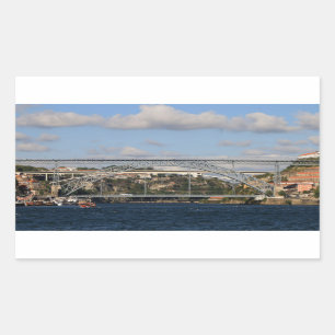 Dom Luis I Bridge, Porto,ポルトガル 長方形シール